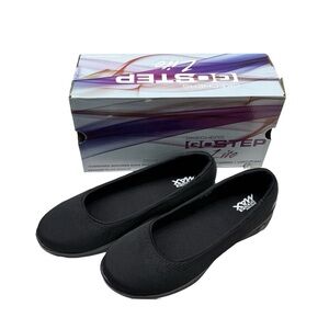 NIB NWT Skechers Women's Black Slip-On Go Step Lite Performance Flats Size 10